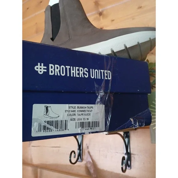 Brothers United Women's Connecticut Leather Sneaker Boots Taupe Suede Size 8 - Picture 2 of 10